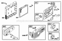 Air Cleaner Grp Muffler Grp Diagram and Parts List for 12M802-0650-01  Briggs and Stratton Engine